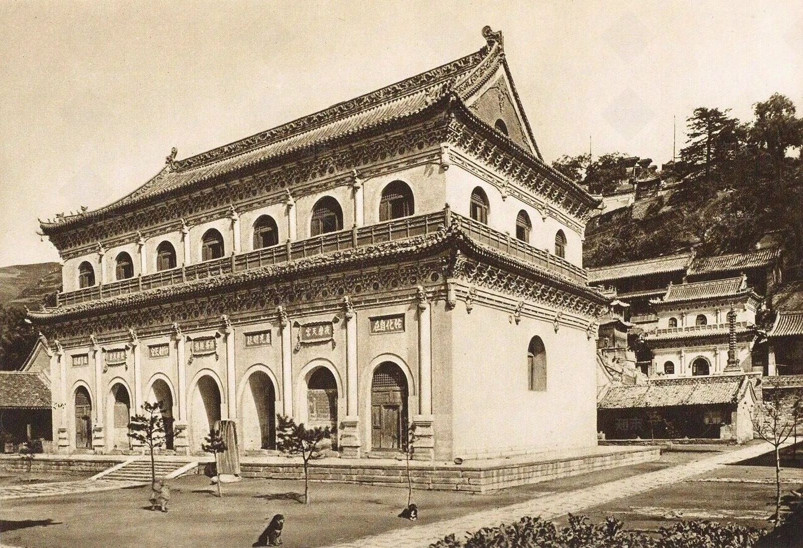 中式禅意外立面贴图下载【ID:1181777095】