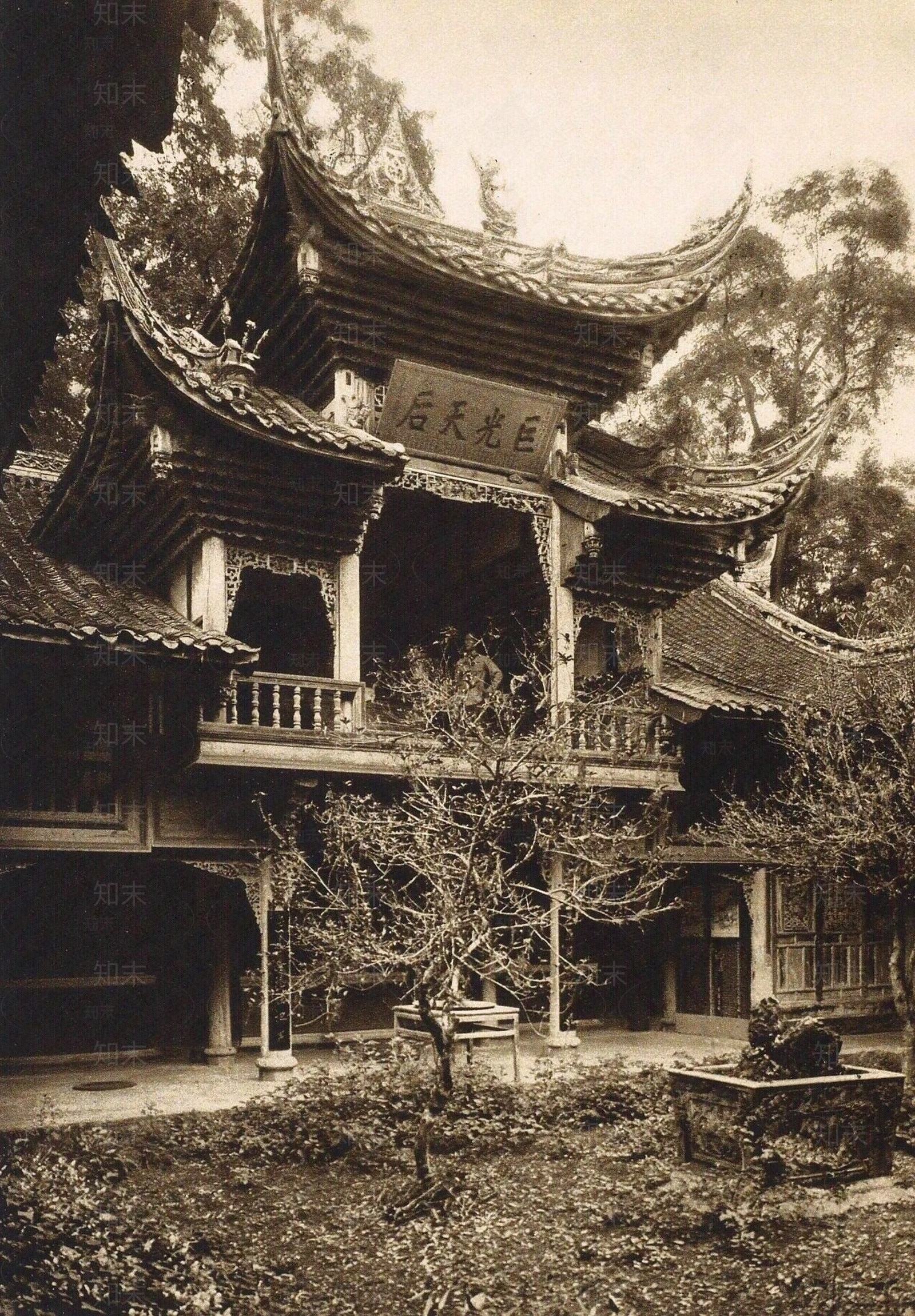 中式禅意外立面贴图下载【ID:1181777479】