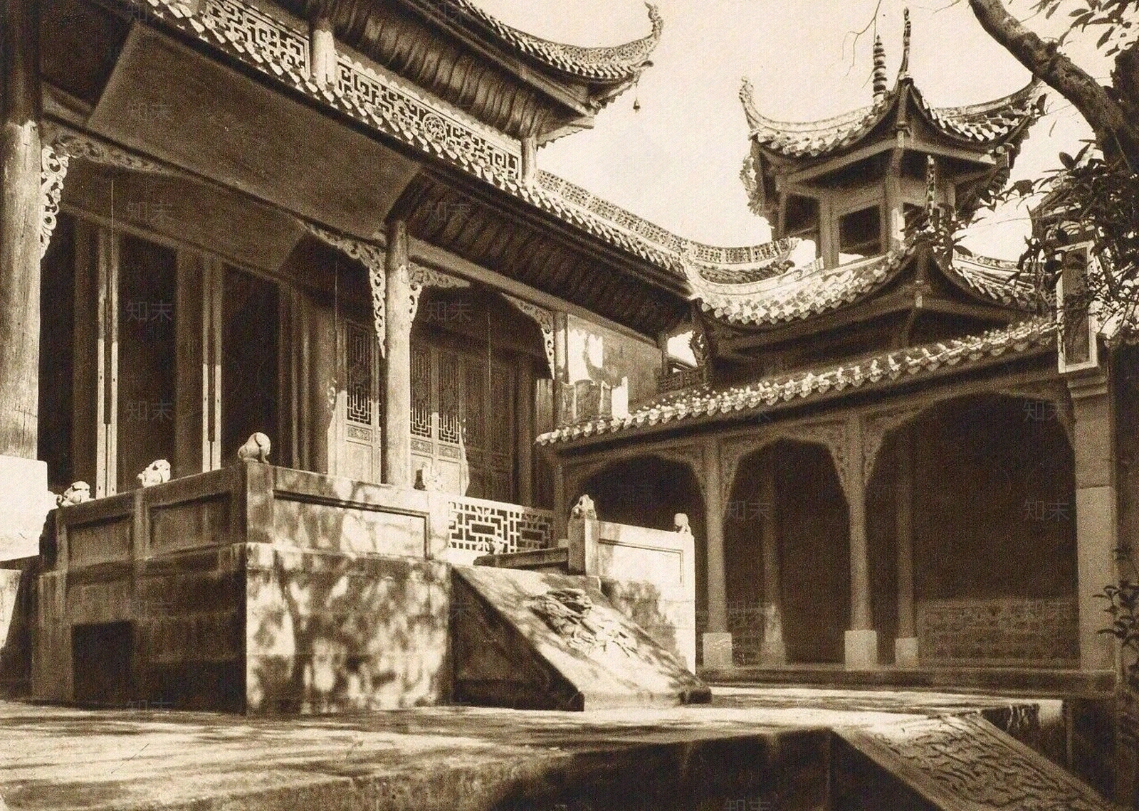 中式禅意外立面贴图下载【ID:1181777754】