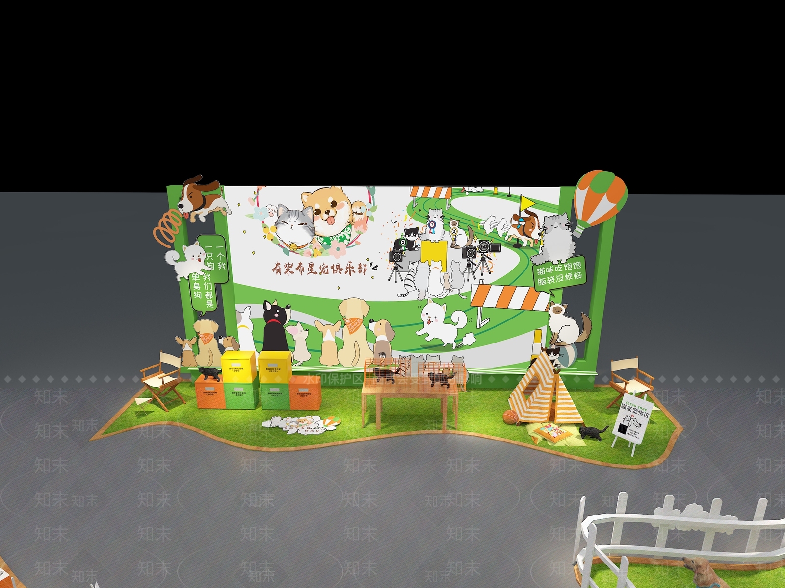 奶油北欧其他公共空间3D模型下载【ID:1181779062】