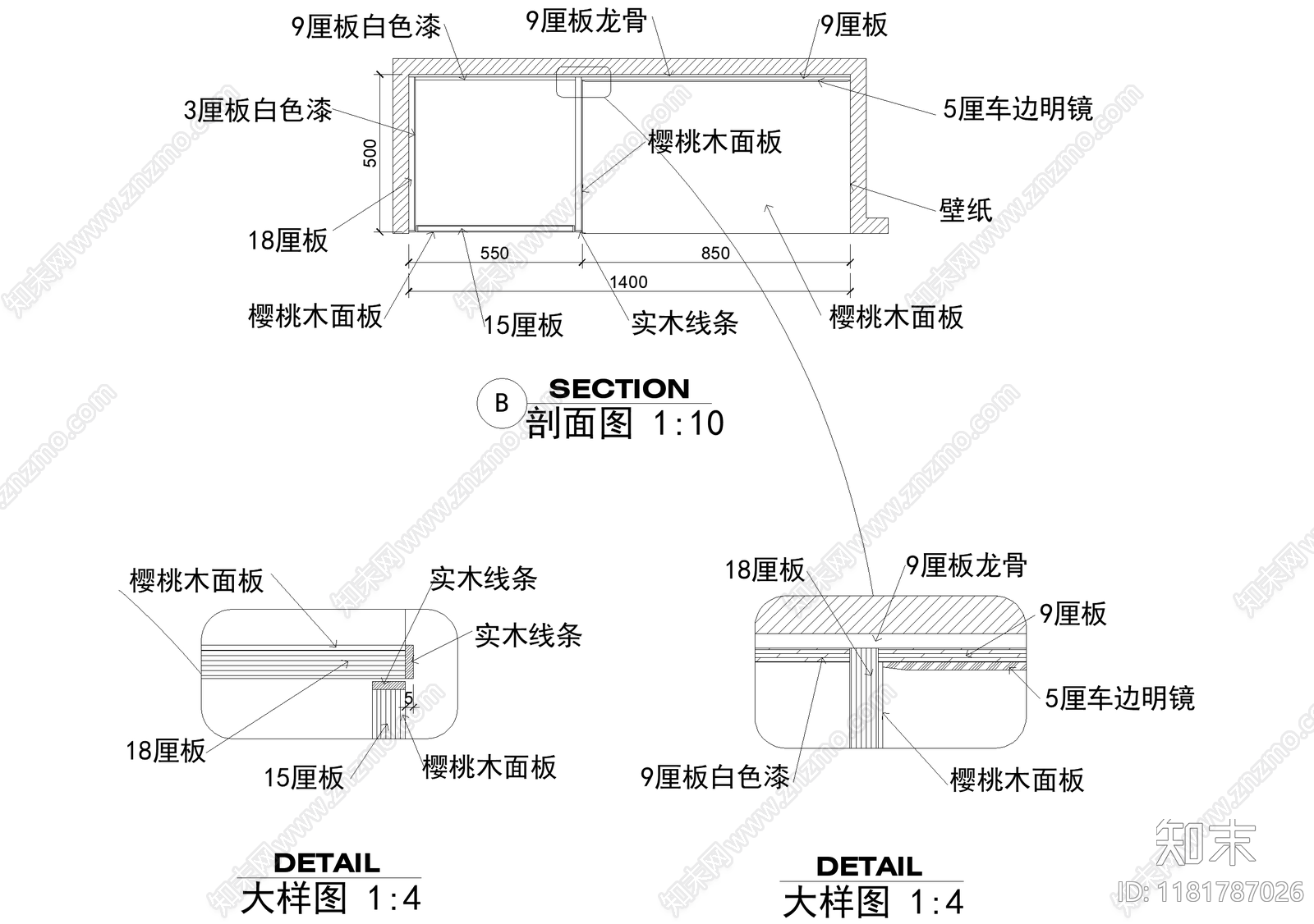 家具节点详图cad施工图下载【ID:1181787026】