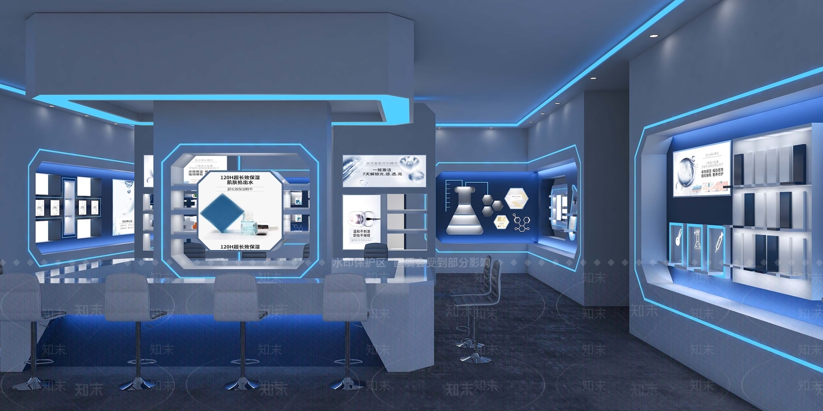 现代科技展厅SU模型下载【ID:1181919428】
