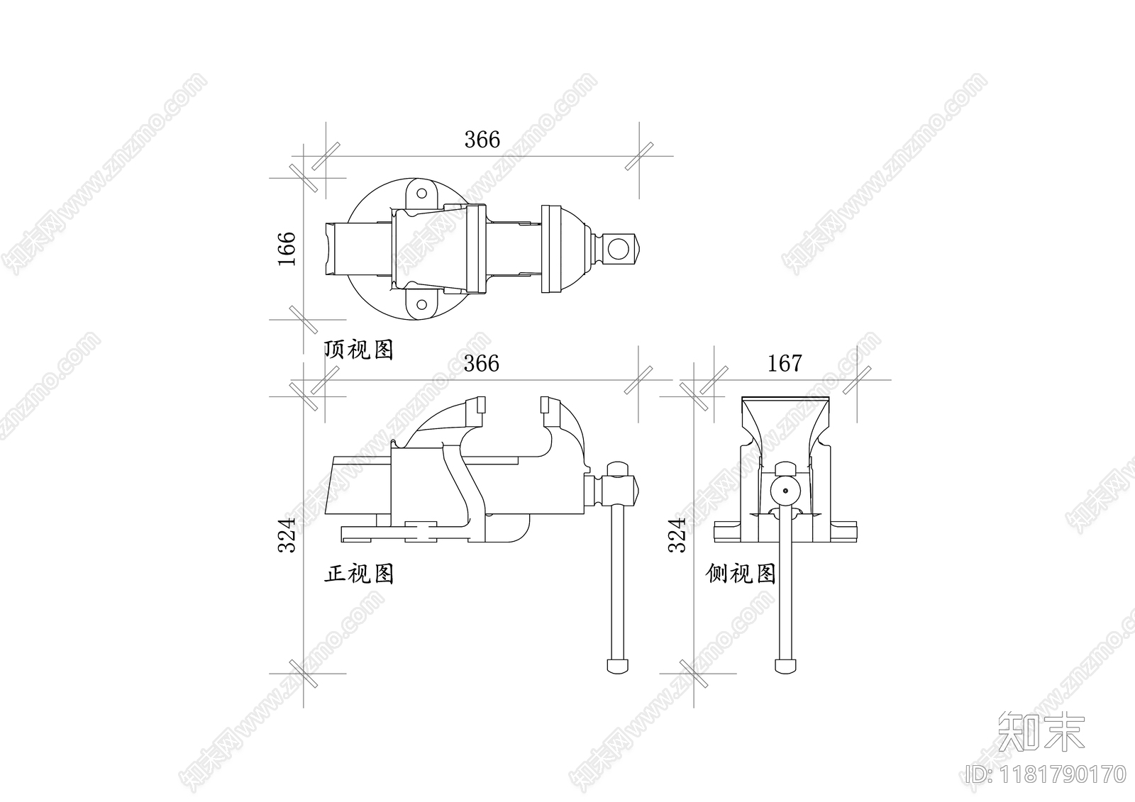 现代五金管件cad施工图下载【ID:1181790170】