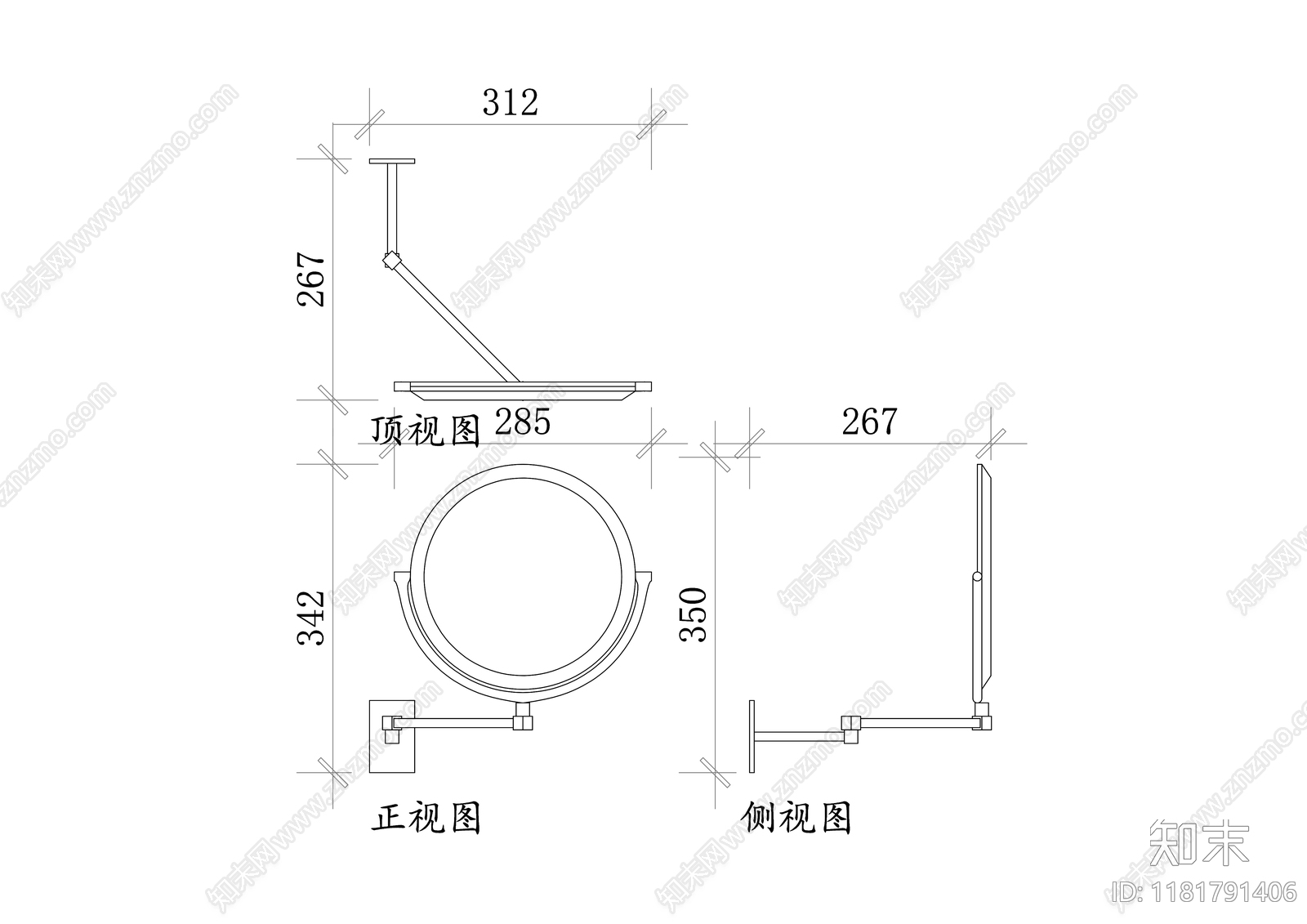 现代卫浴设施cad施工图下载【ID:1181791406】