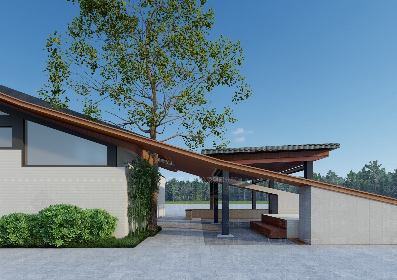 新中式小公建SU模型下载【ID:1181792099】