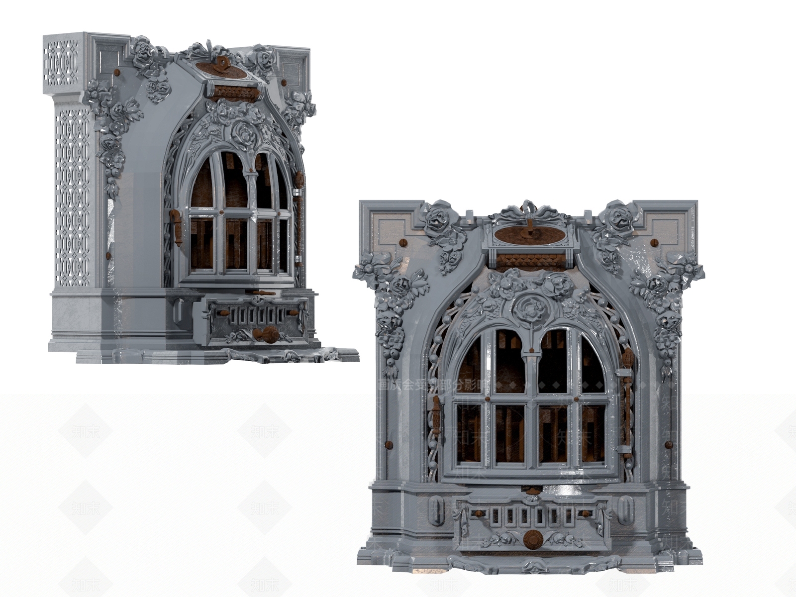 现代古典欧式城堡音乐盒3D模型下载【ID:1181793934】