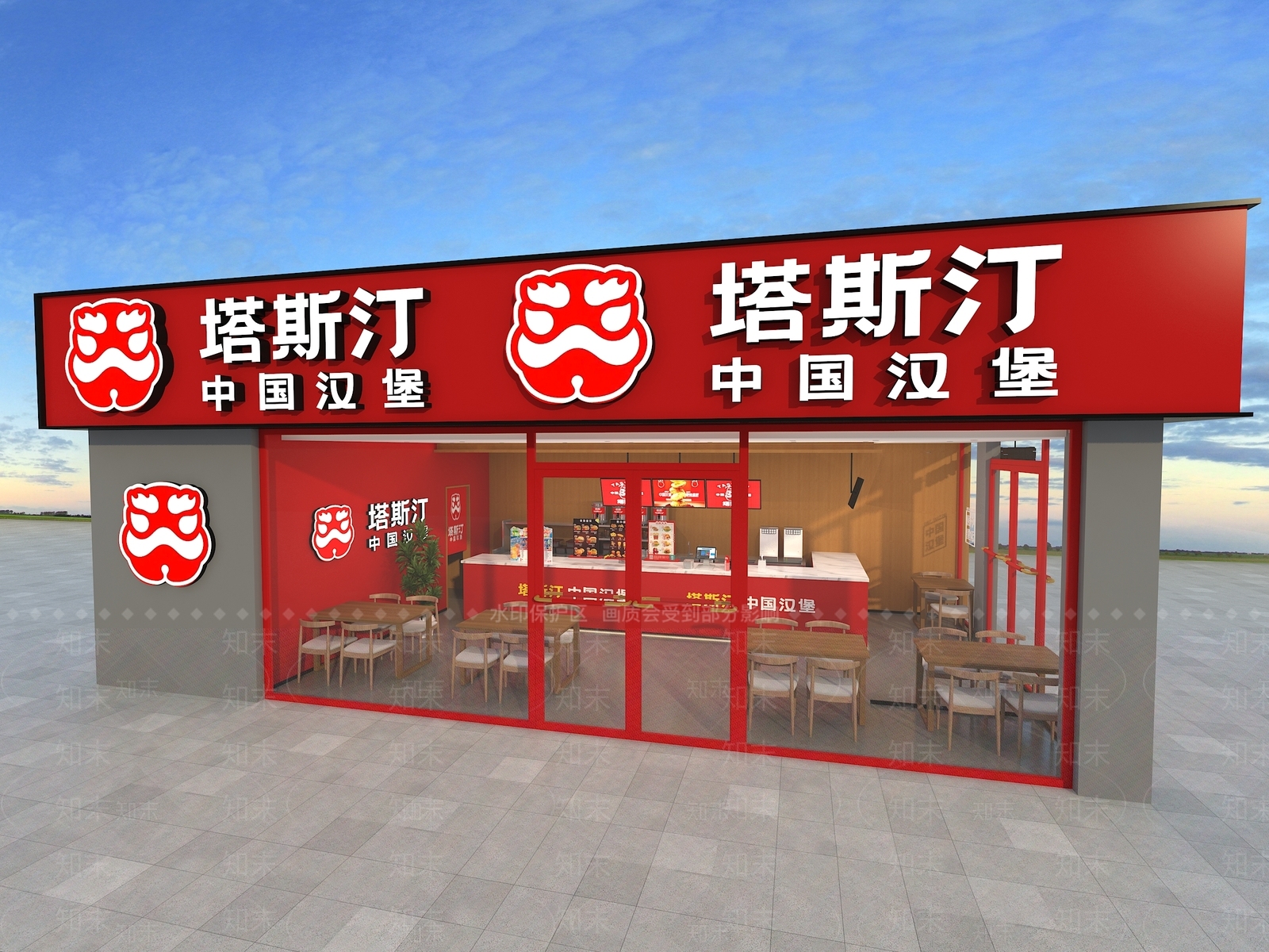 现代西餐厅SU模型下载【ID:1181794405】