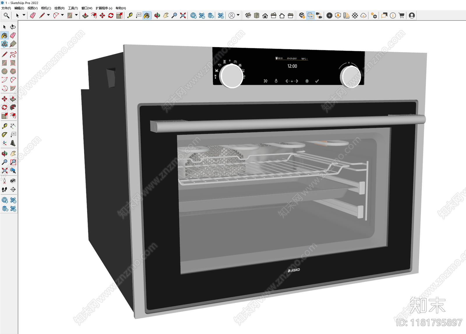 烤箱SU模型下载【ID:1181795897】