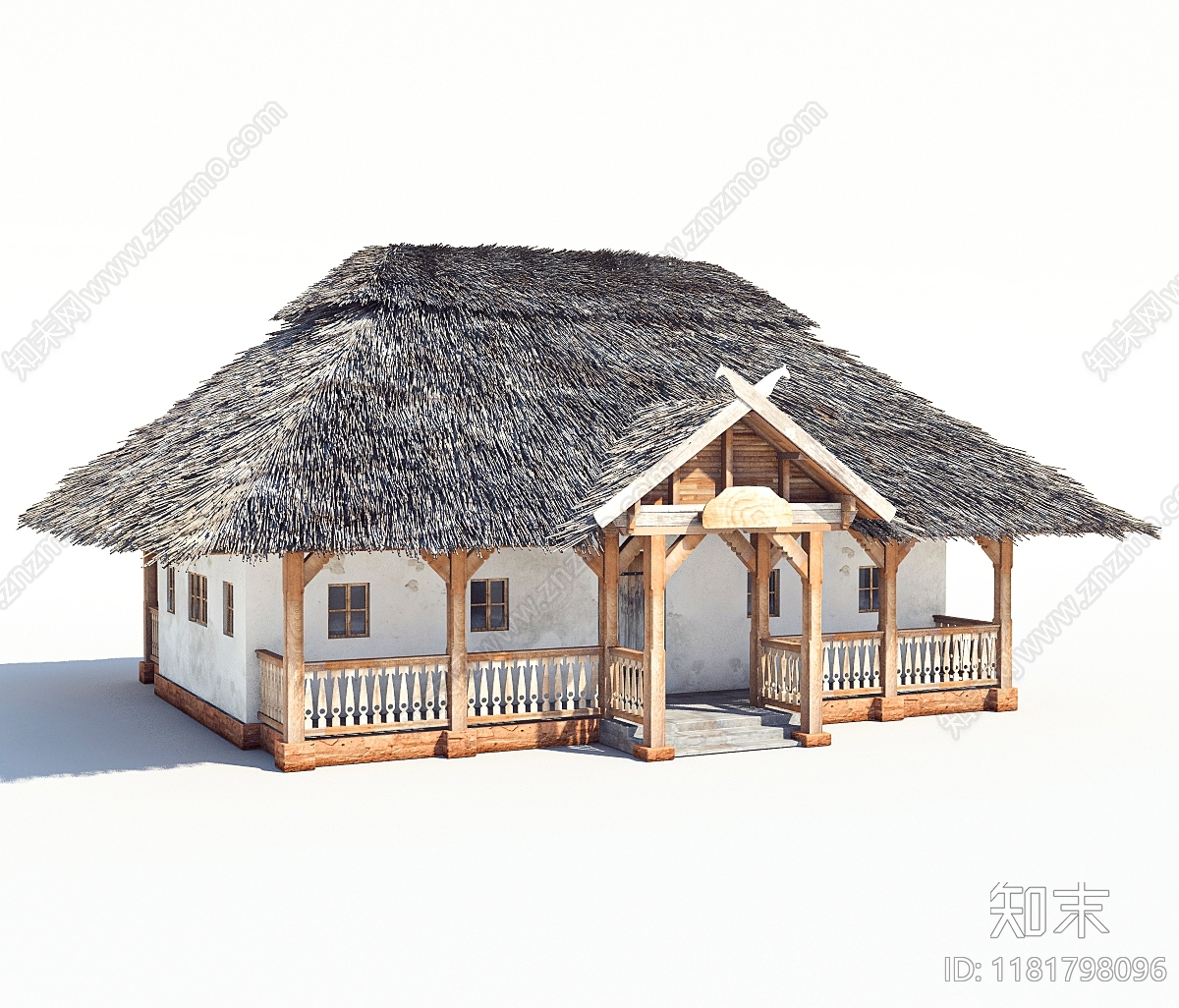 侘寂复古艺术风格建筑3D模型下载【ID:1181798096】