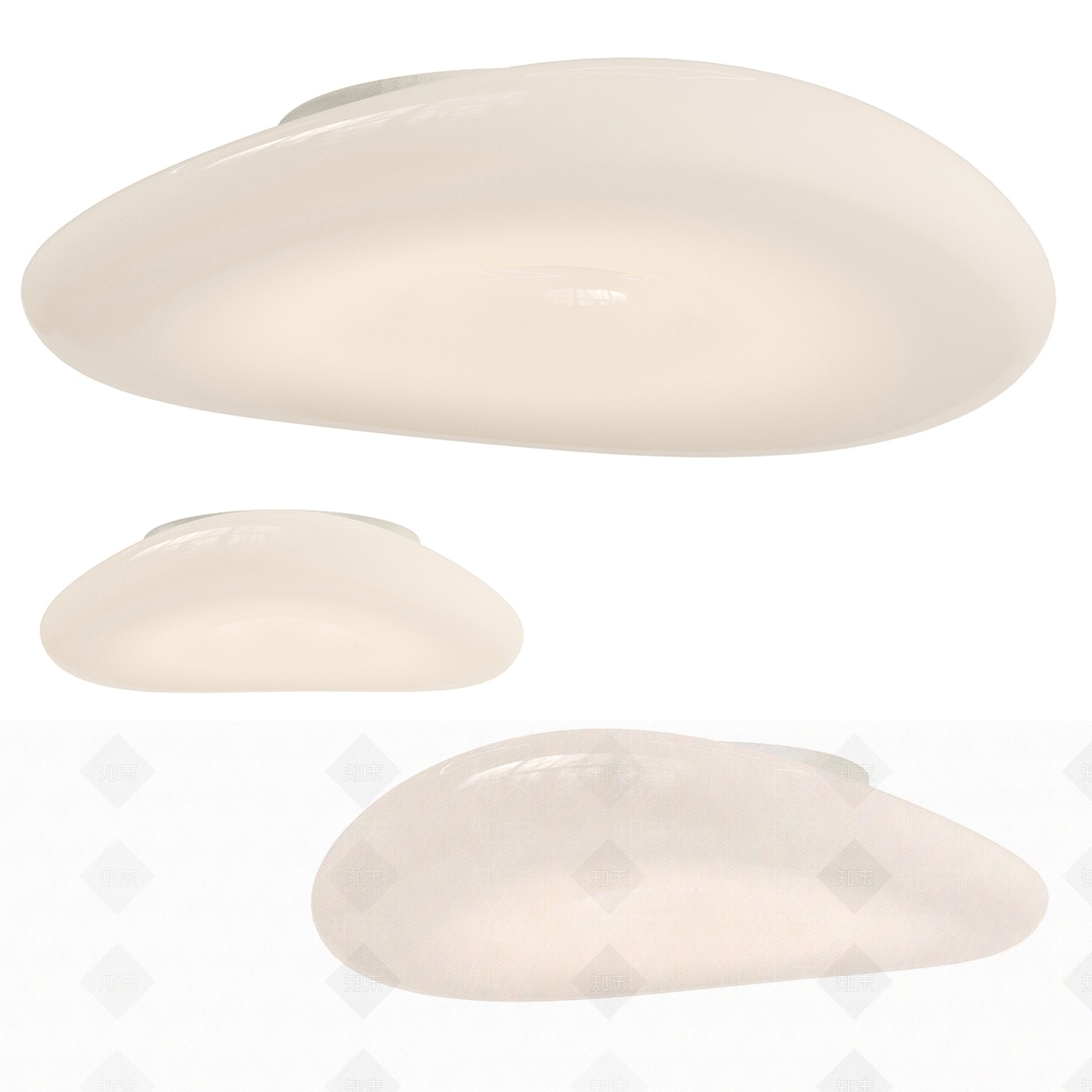 现代奶油吸顶灯3D模型下载【ID:1181804312】