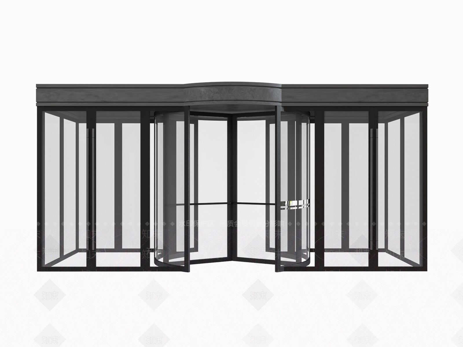 现代旋转门3D模型下载【ID:1181808925】