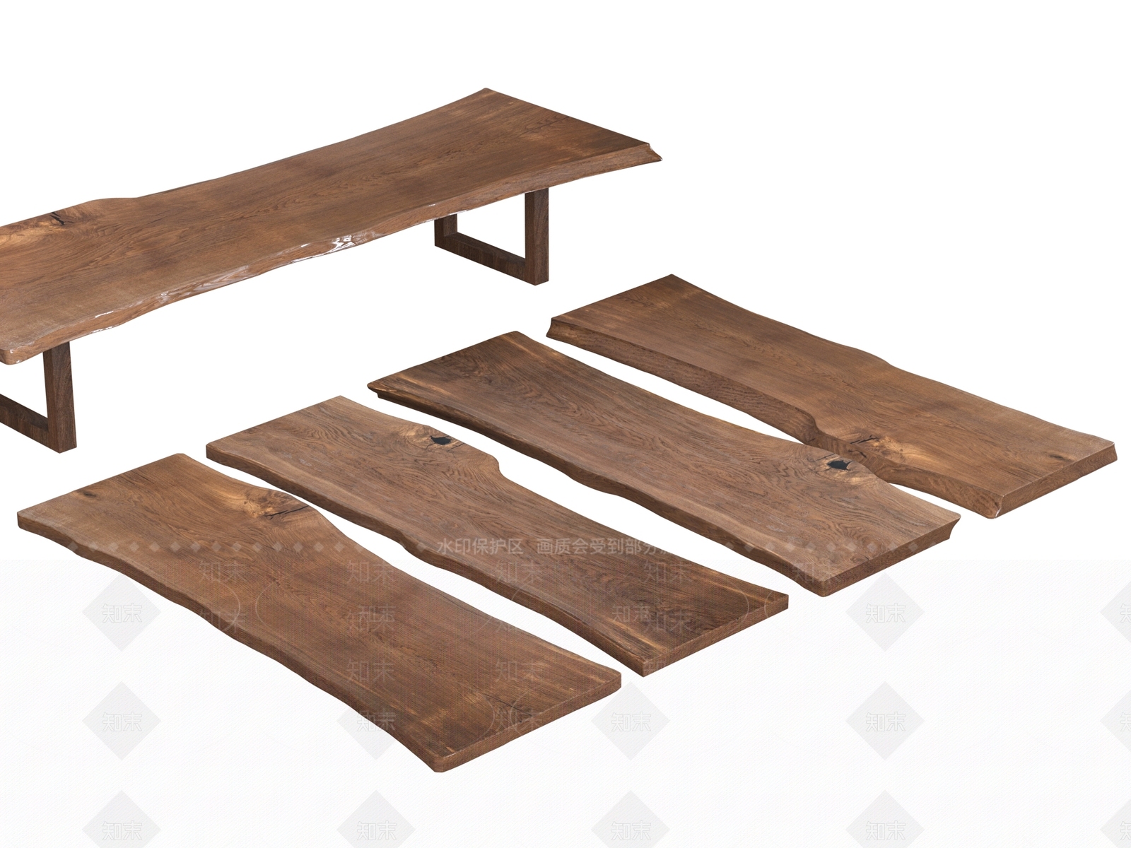 现代木头木板3D模型下载【ID:1181811597】