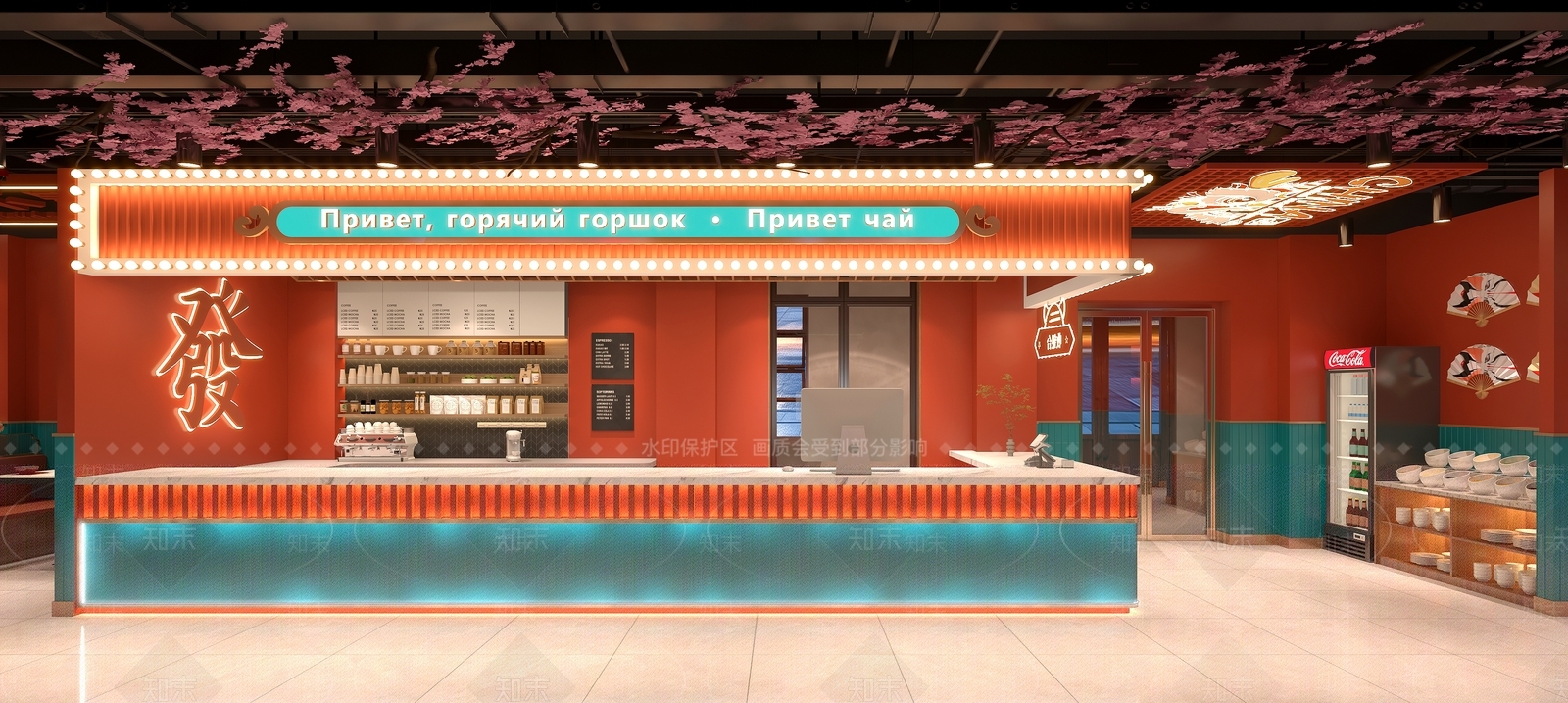 新中式火锅店3D模型下载【ID:1181813896】