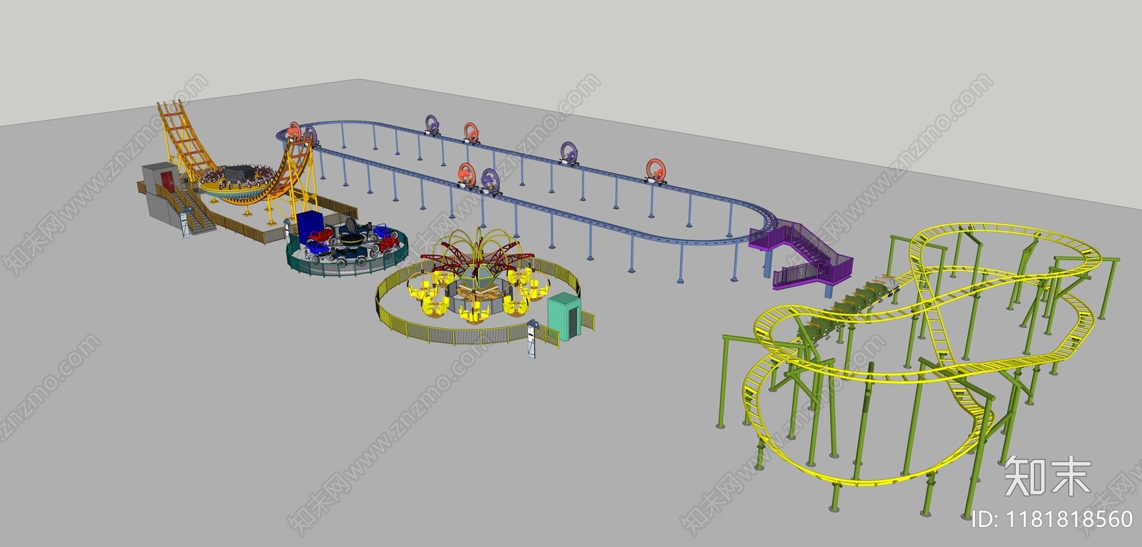 现代儿童游乐区SU模型下载【ID:1181818560】