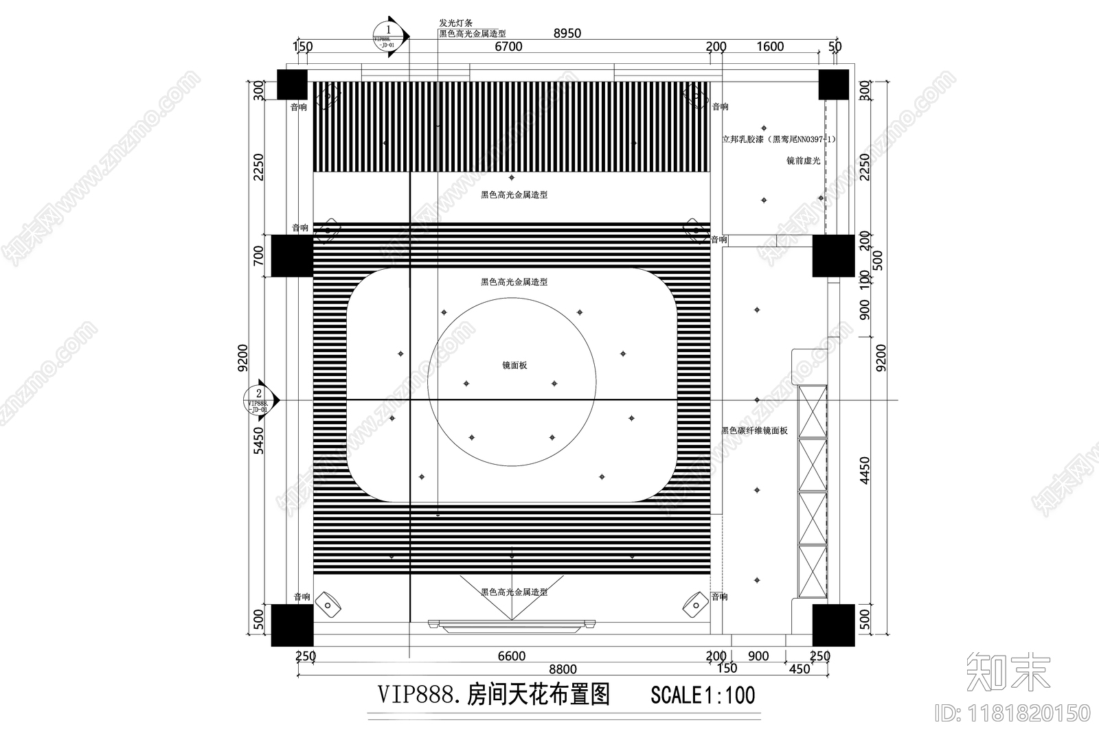 现代轻奢KTVcad施工图下载【ID:1181820150】