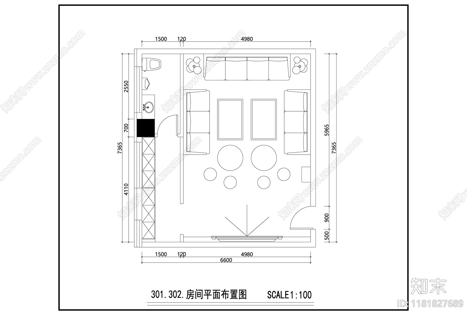 现代KTVcad施工图下载【ID:1181827689】