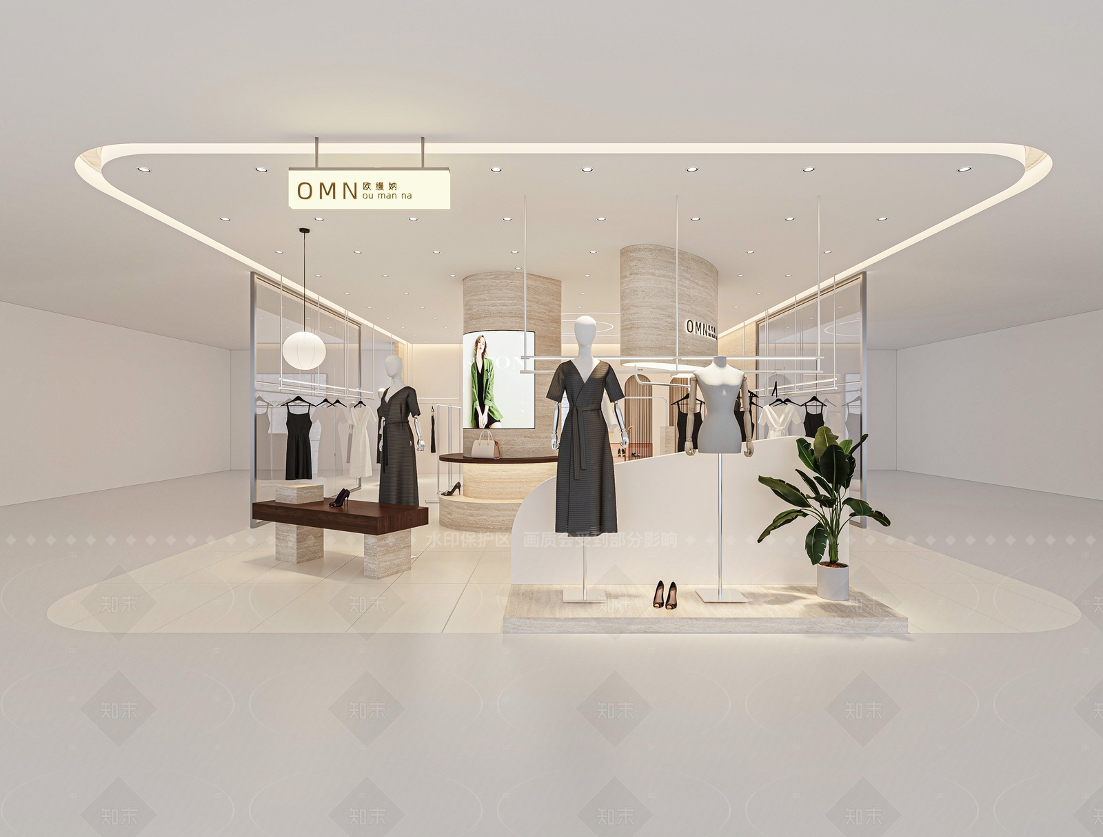 现代服装店3D模型下载【ID:1181832131】