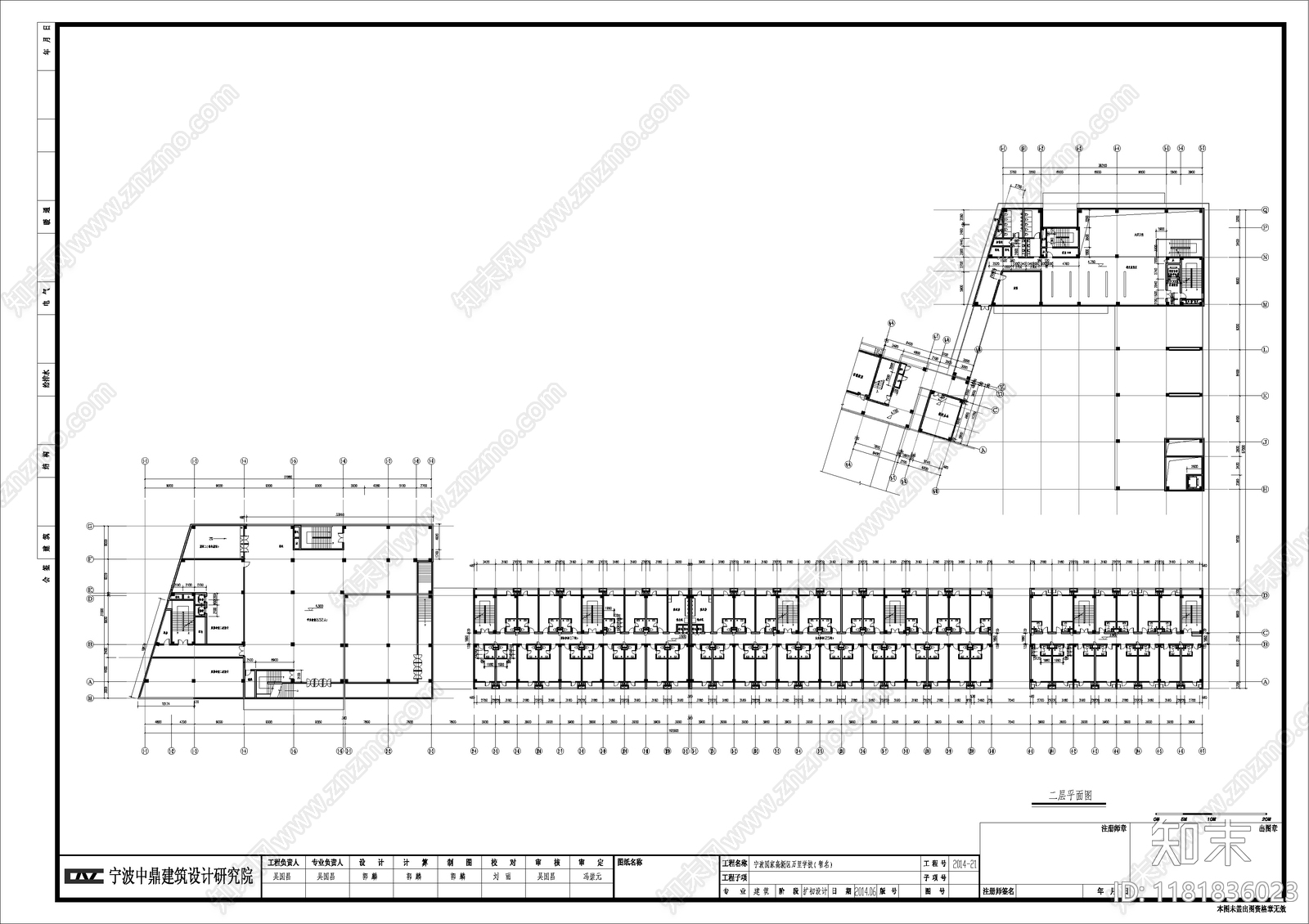 现代学校建筑cad施工图下载【ID:1181836023】