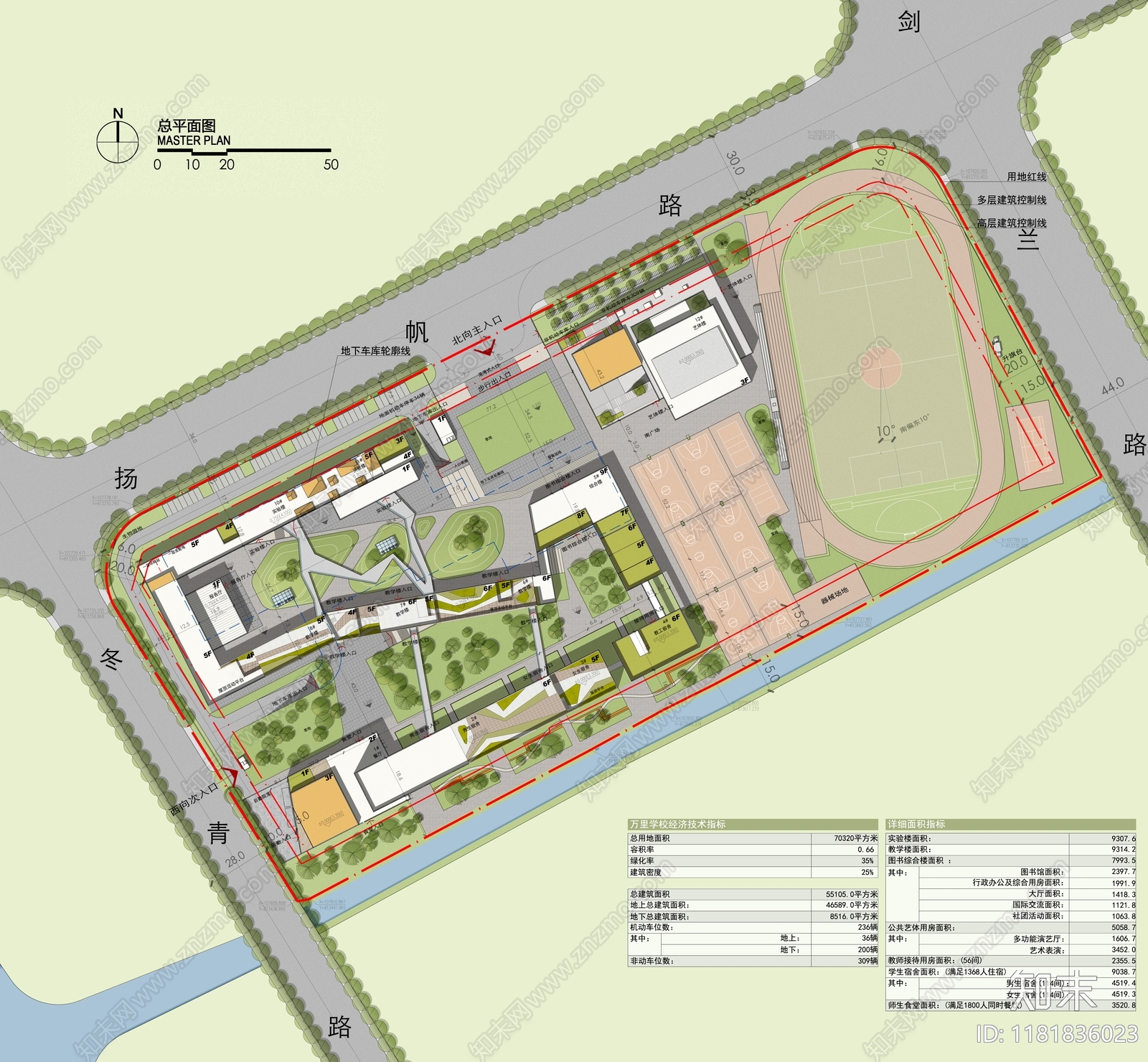 现代学校建筑cad施工图下载【ID:1181836023】