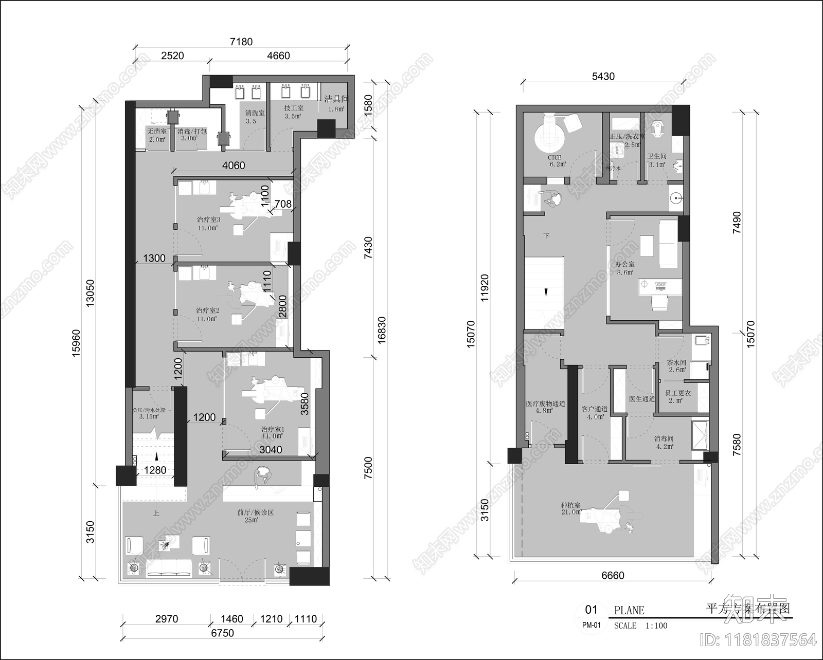 现代医院施工图下载【ID:1181837564】