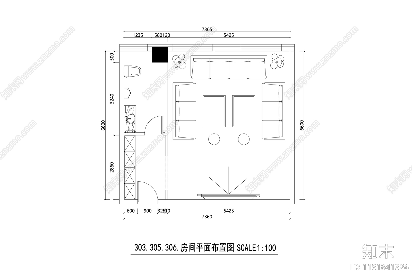 现代KTVcad施工图下载【ID:1181841324】