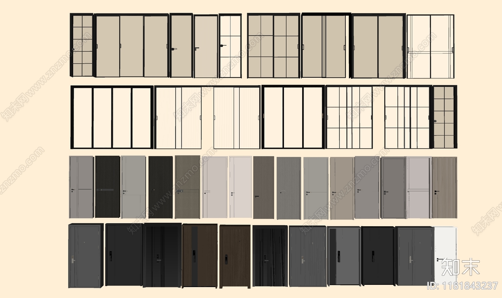 现代单开门SU模型下载【ID:1181843237】