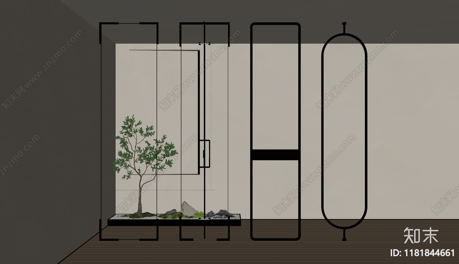 屏风SU模型下载【ID:1181844661】