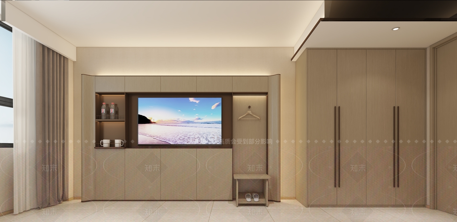 现代酒店客房3D模型下载【ID:1214961580】