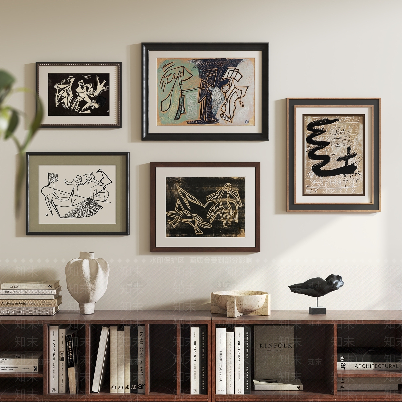 北欧中古挂画3D模型下载【ID:1181952336】