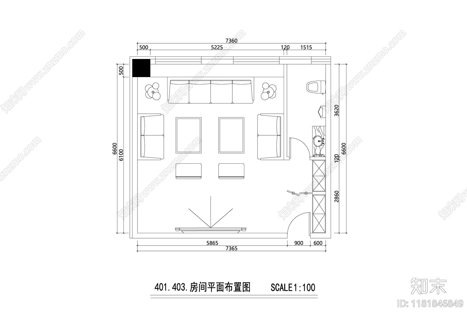 现代KTVcad施工图下载【ID:1181846849】