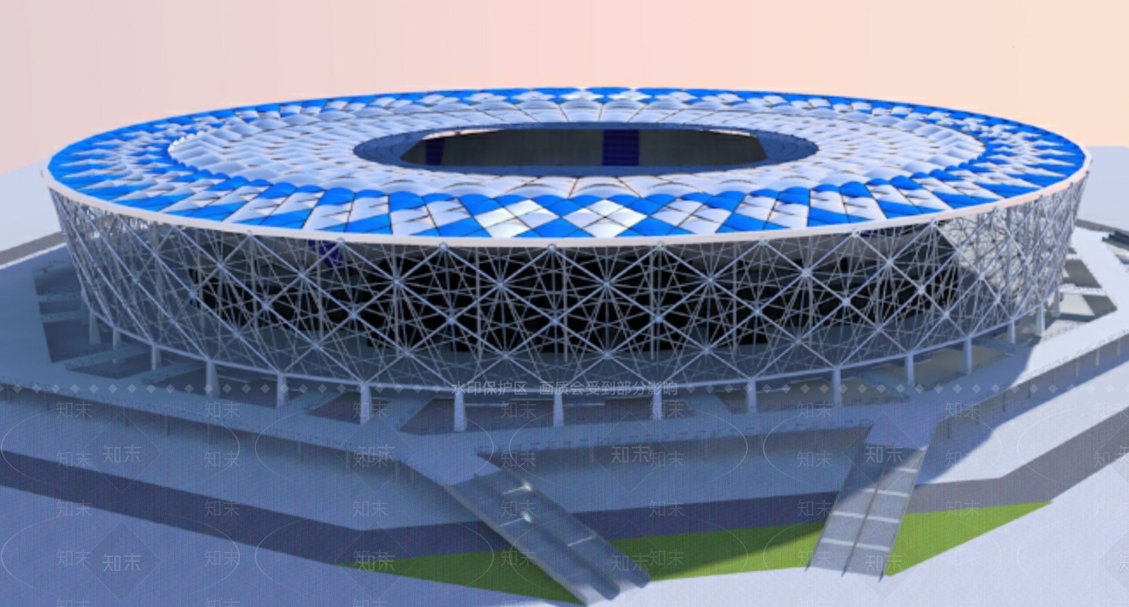 现代体育建筑SU模型下载【ID:1181851200】