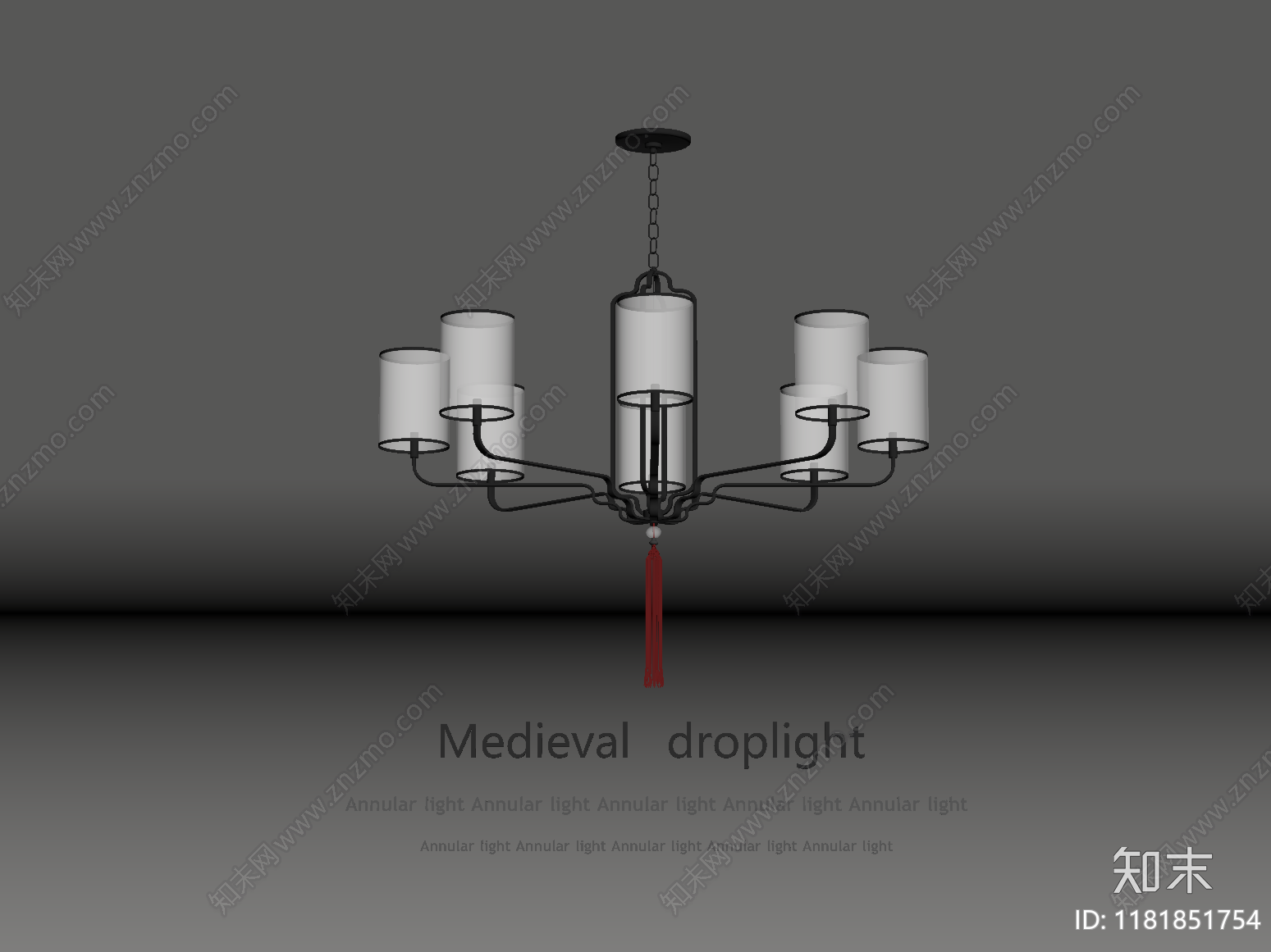 新中式吊灯SU模型下载【ID:1181851754】