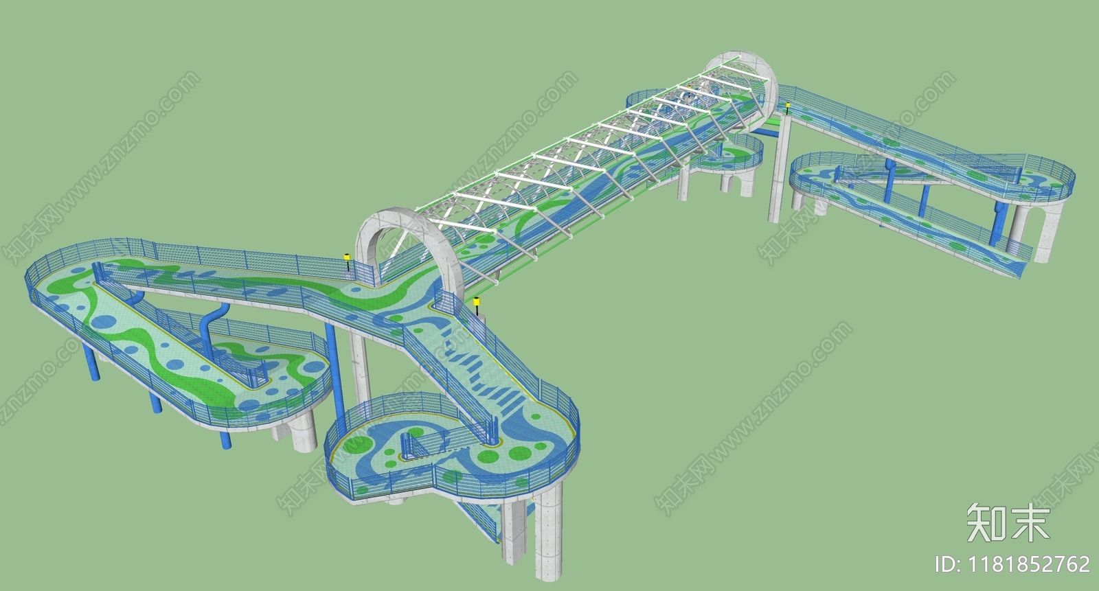 现代天桥SU模型下载【ID:1181852762】