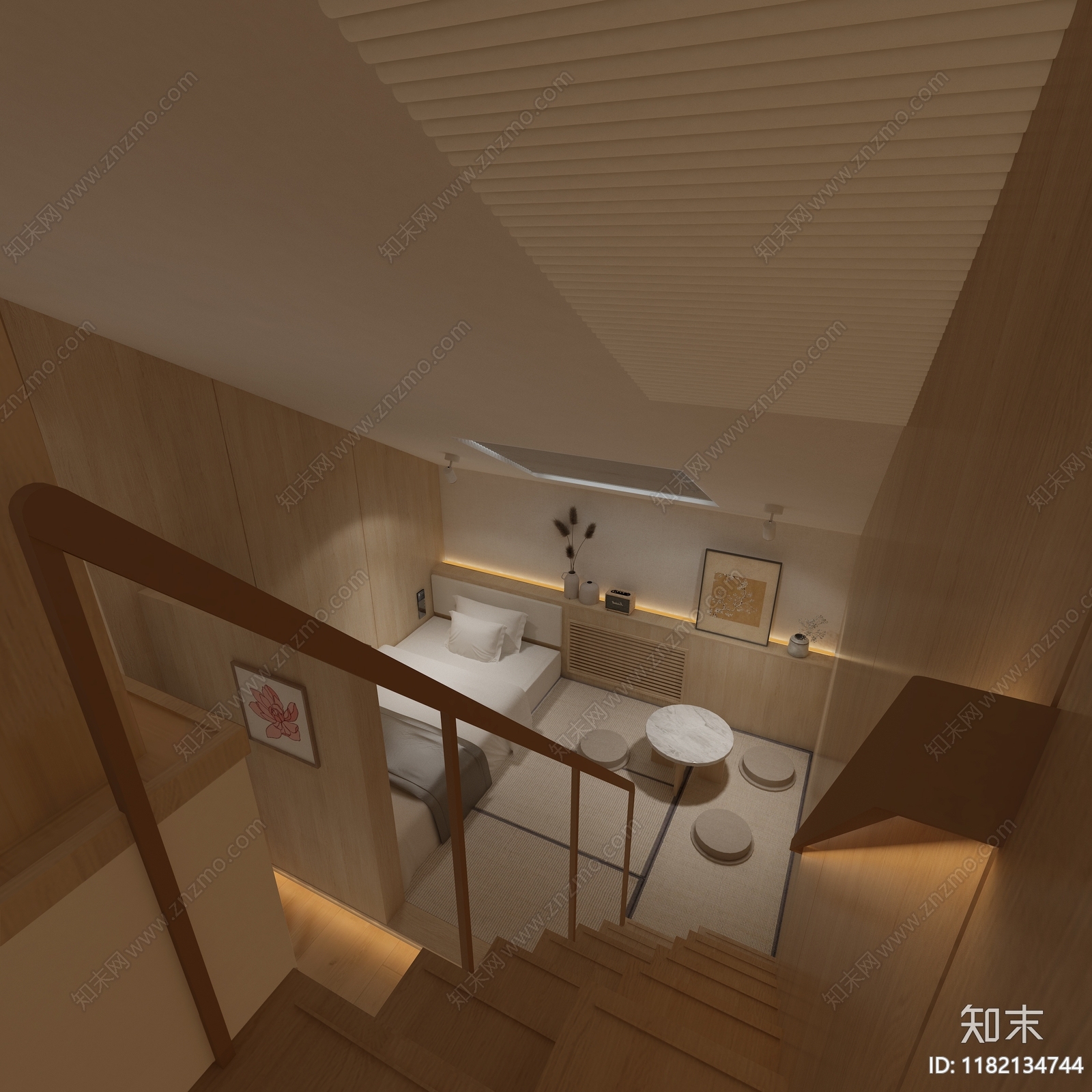 现代新中式酒店3D模型下载【ID:1182134744】