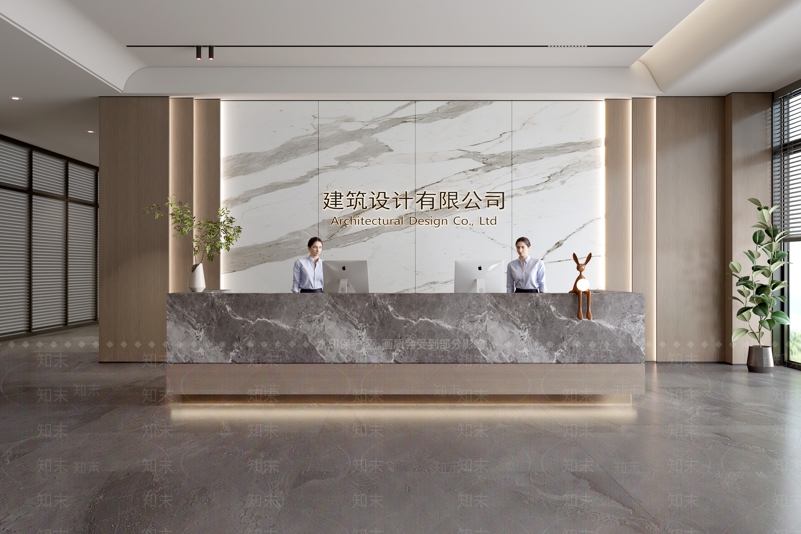 现代轻奢前台3D模型下载【ID:1181856624】
