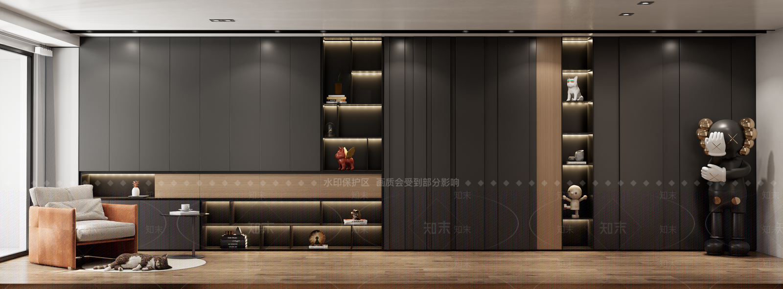 现代鞋柜SU模型下载【ID:1181858982】