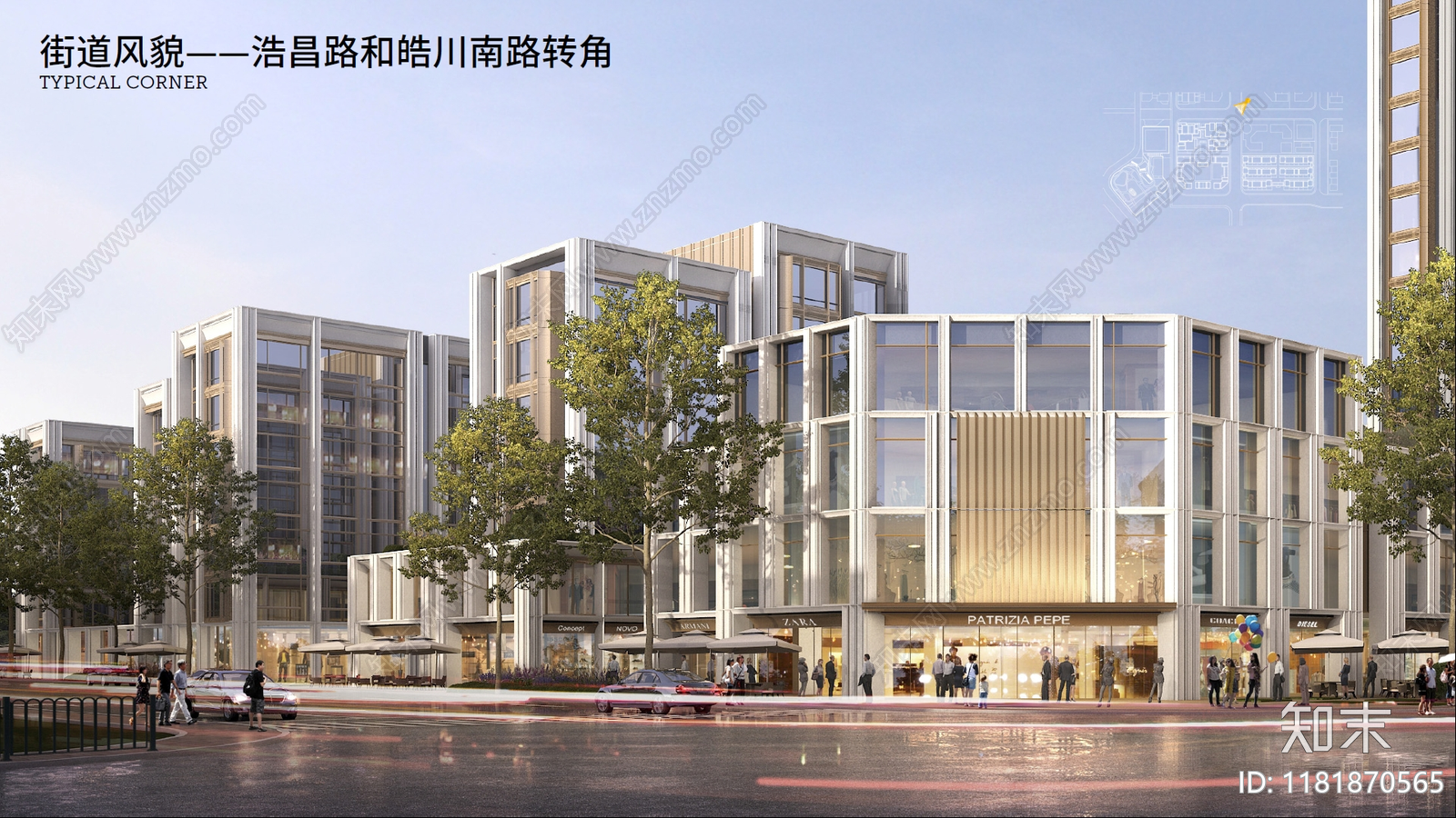 欧式小区建筑SU模型下载【ID:1181870565】