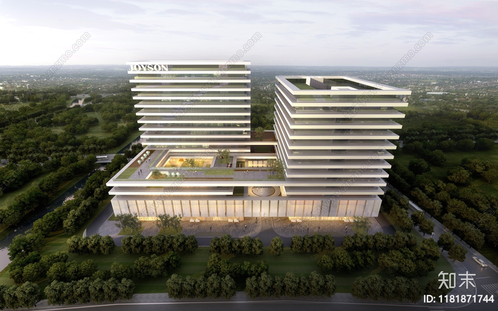 现代办公楼建筑cad施工图下载【ID:1181871744】