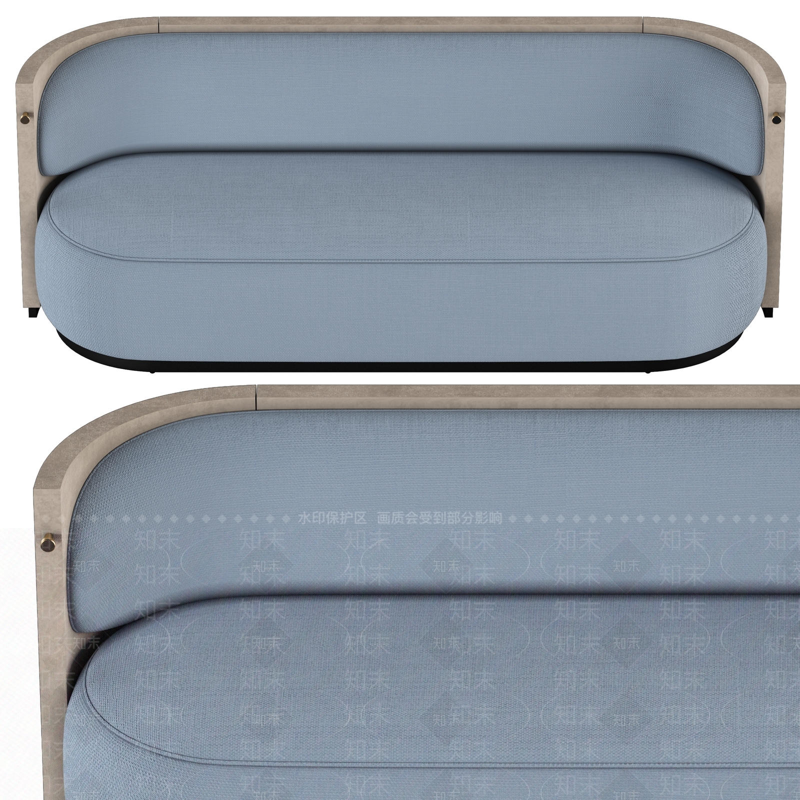 现代新中式卡座沙发3D模型下载【ID:1181872640】