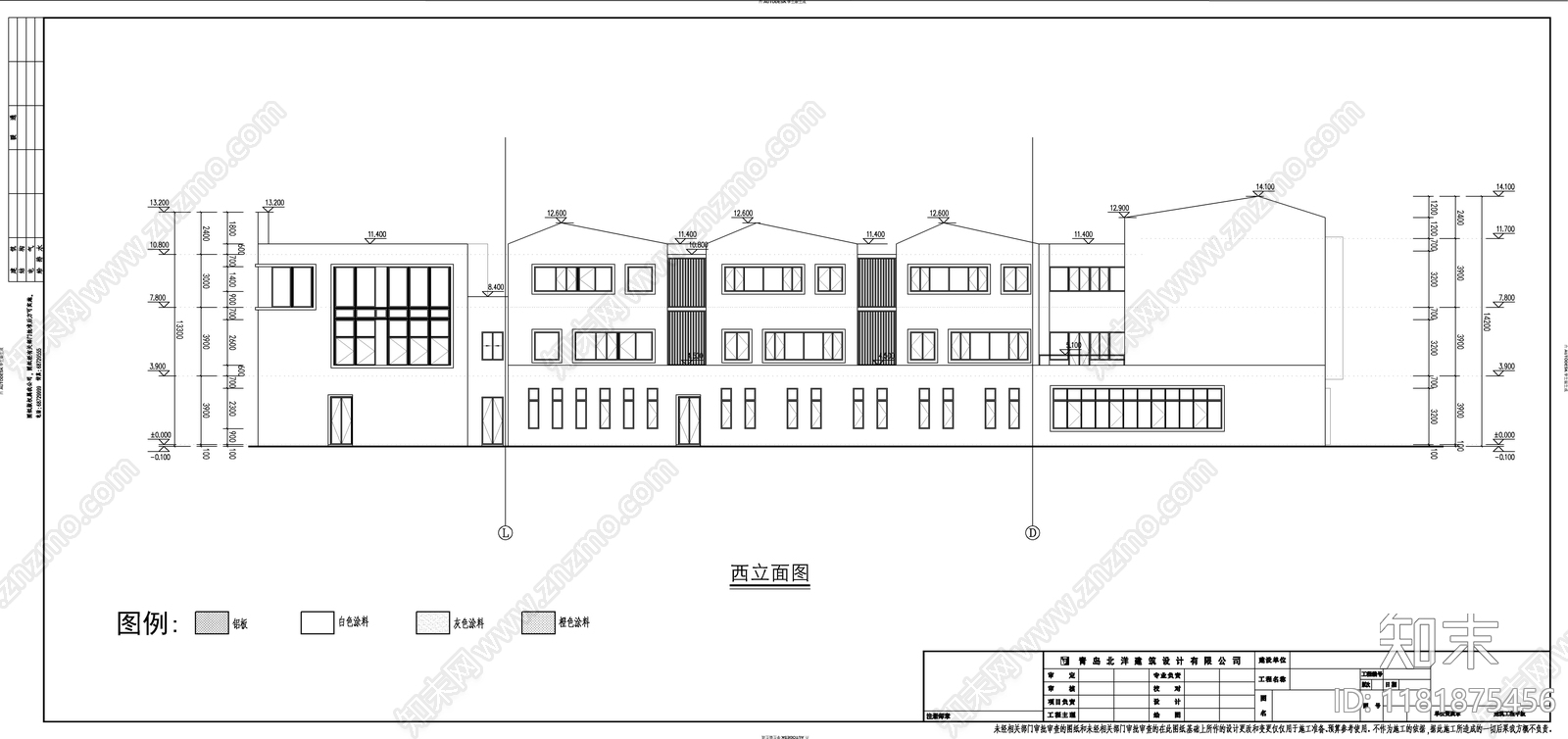现代幼儿园建筑cad施工图下载【ID:1181875456】