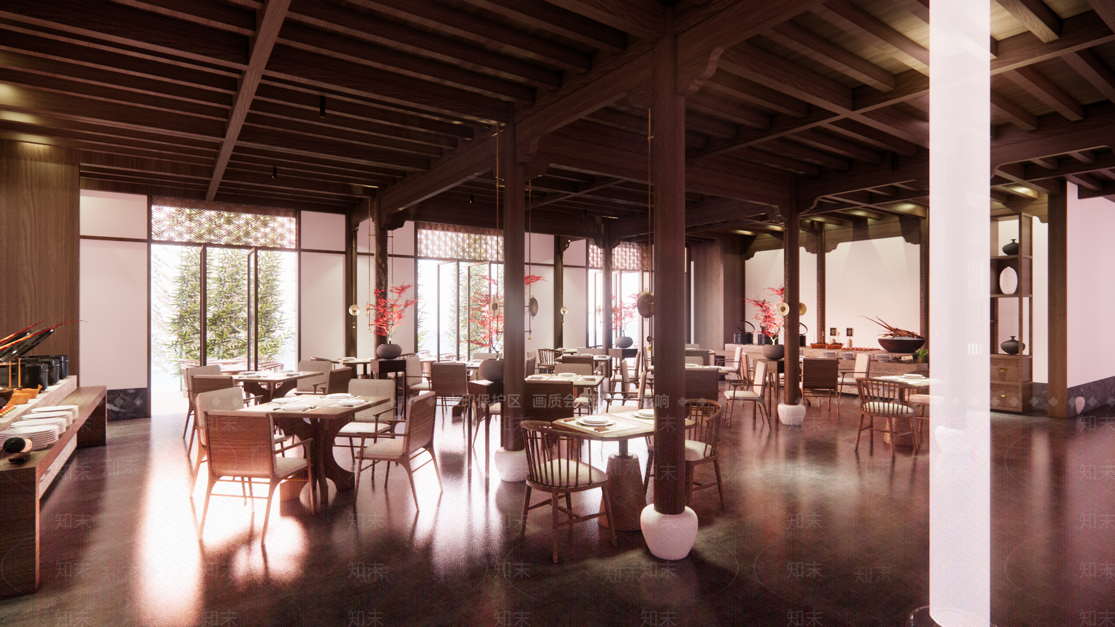 中式中餐厅SU模型下载【ID:1181889580】
