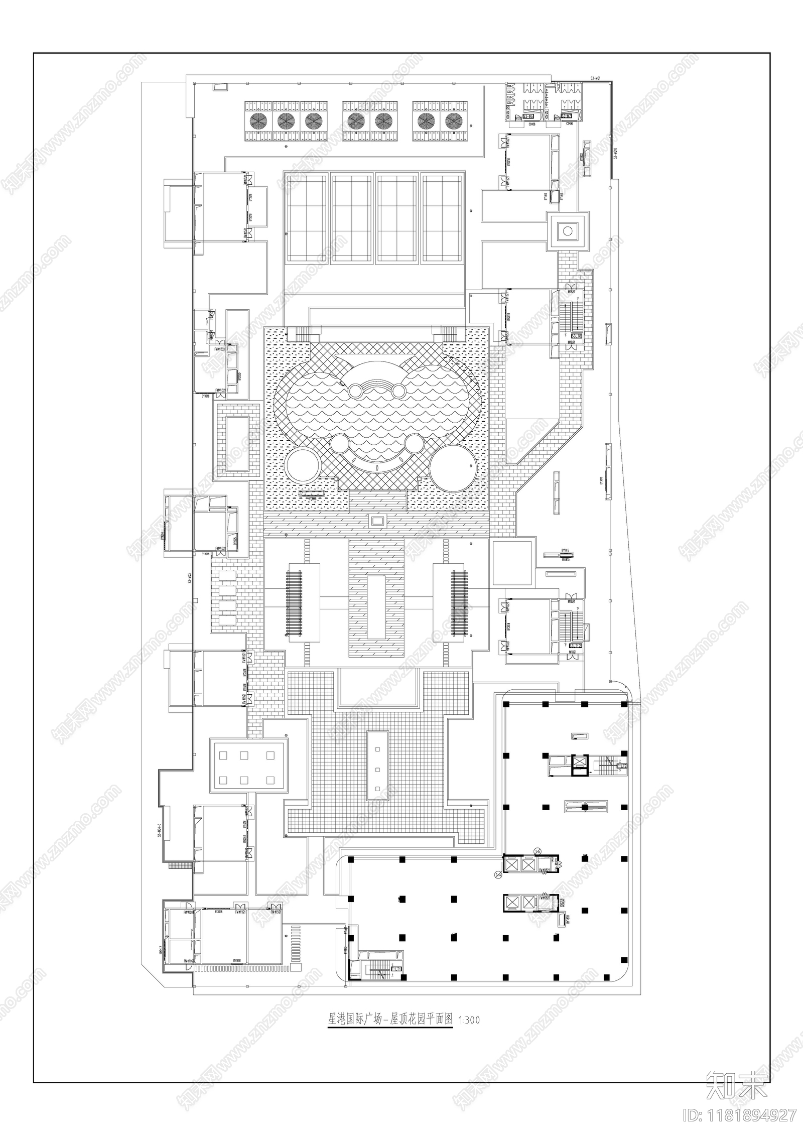 欧式屋顶花园cad施工图下载【ID:1181894927】