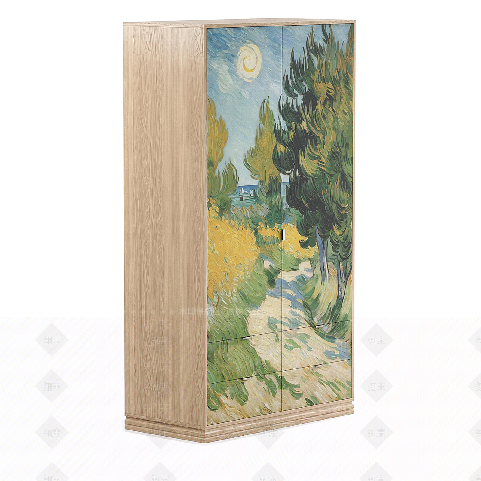 北欧衣柜3D模型下载【ID:1181901685】