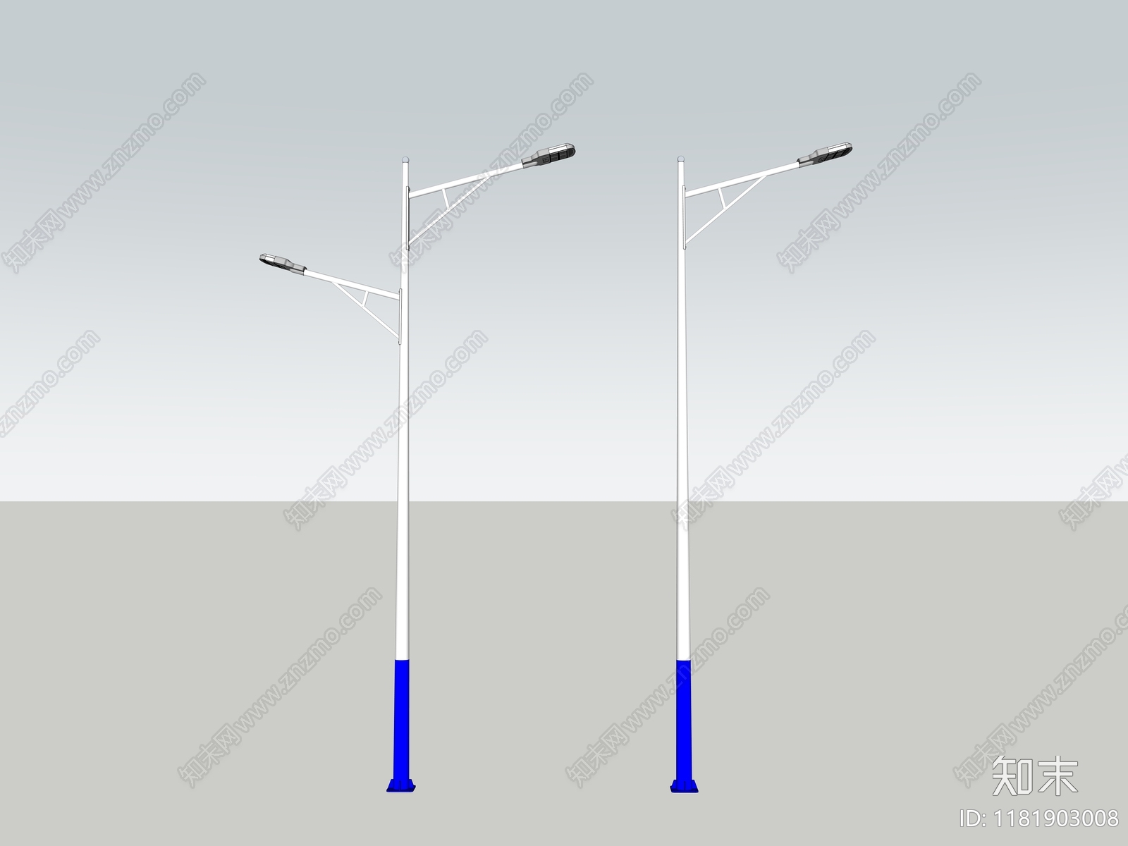 现代简约路灯SU模型下载【ID:1181903008】