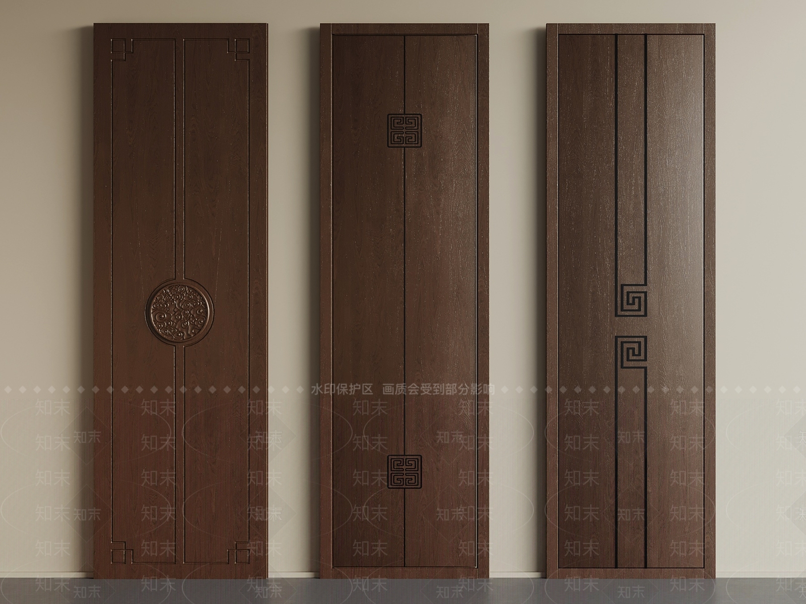 新中式其他门SU模型下载【ID:1181903878】
