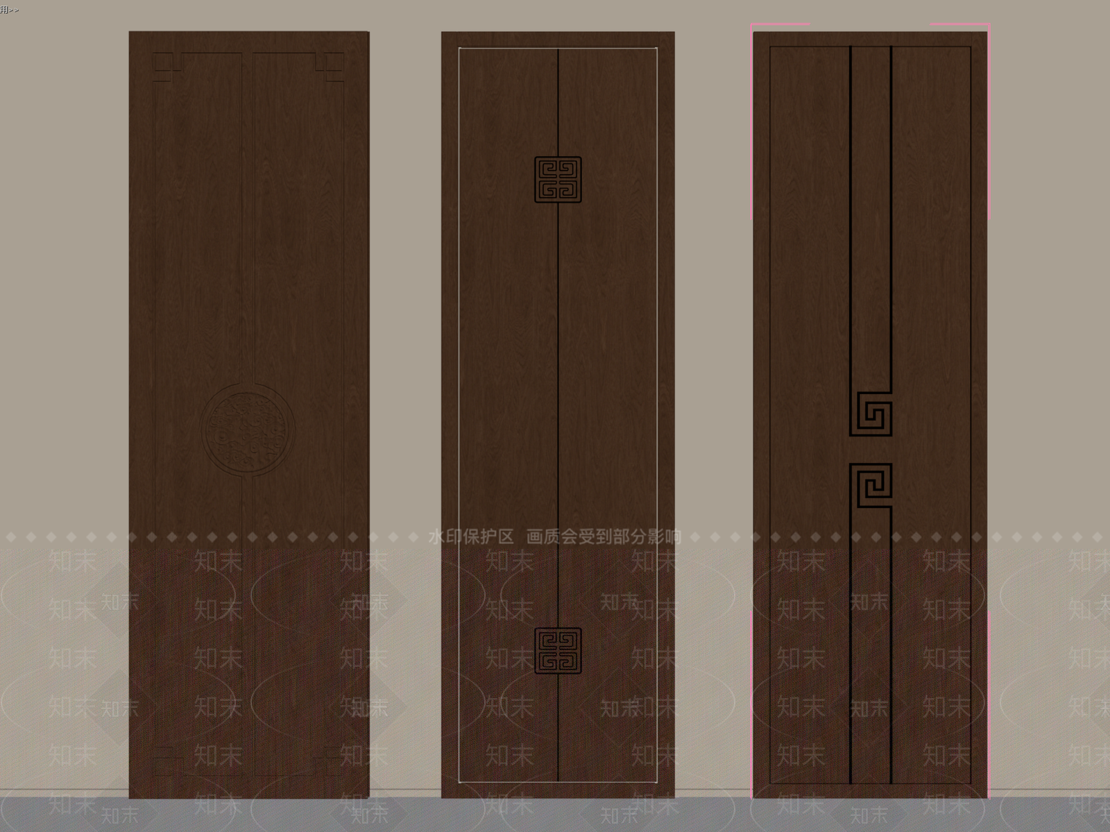 新中式其他门SU模型下载【ID:1181903878】