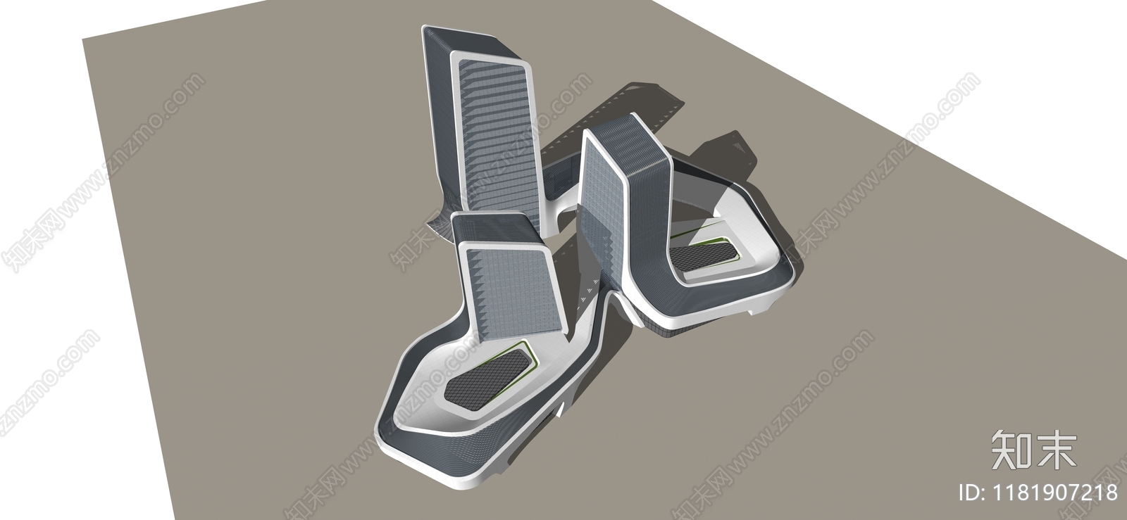 现代办公楼SU模型下载【ID:1181907218】