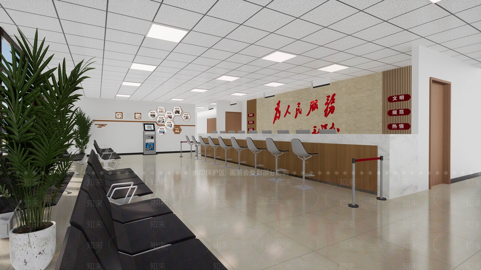 现代简约其他办公区域SU模型下载【ID:1182106416】