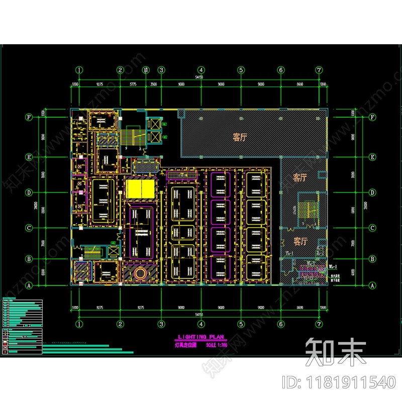 现代台球厅cad施工图下载【ID:1181911540】