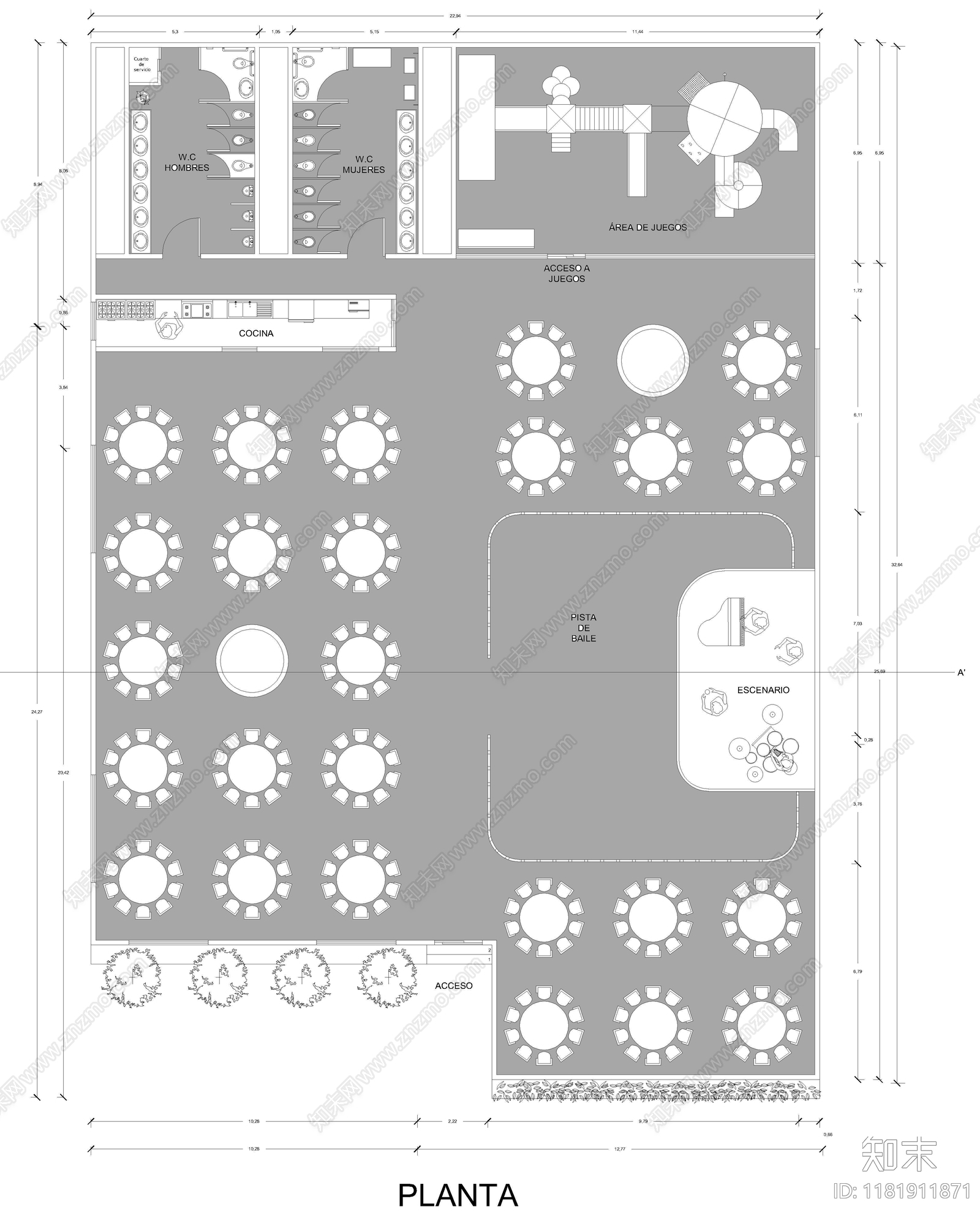 现代其他休闲娱乐空间cad施工图下载【ID:1181911871】